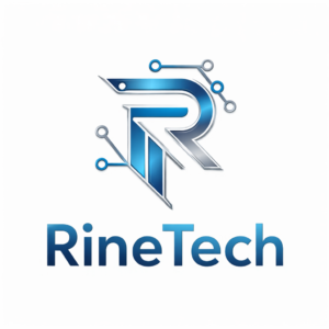 modern rinetech logo design